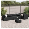 Image de Salon de jardin modulable resine tressee noir 7 pieces 63.0 x 63 x 57