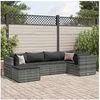 Image de 6 pieces gris resine tressee salon de jardin modulable 63 x 63 x 57.5
