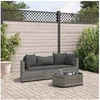 Image de Salon de jardin modulable - Lot de 4 pieces - Resine tressee gris - Table fixe 63 x 63 x 57 cm