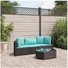 Image de Salon de jardin modulable resine tressee noir 2 personnes 63 x 63 x 57 cm 4 pieces