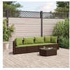 Image de Salon de jardin modulable resine tressee 5 pieces marron 63 x 63 x 57 cm