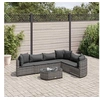 Image de Salon de jardin modulable - Pack de 7 pièces - GENERIQUE résine tressée gris