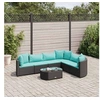 Image de Salon de jardin modulable GENERIQUE noir resine tressee 7 pieces 63 x 63 x 57 cm
