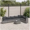 Image de Salon de jardin modulable GENERIQUE resine tressee gris 8 pieces 63 x 63 x 57 cm