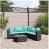 Image de Salon de jardin modulable GENERIQUE noir 6 pieces resine tressee 63 x 63 x 57 cm 6 personnes
