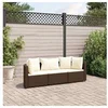 Image de Salon de jardin modulable vidaxl 3 pieces resine tressee marron 63 x 63 x 57 cm