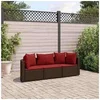 Image de Salon de jardin modulable marron resine tressee 3 pieces 63 x 63 x 57 cm