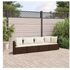 Image de Salon de jardin modulable GENERIQUE marron 4 pieces resine tressee 63 x 63 x 57 cm