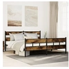 Image de Bedframe zonder matras metaal gerookt eikenkleurig 183x213 cm3308467
