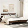 Image de Cadre de lit en métal sans matelas chêne marron 183x213 cm 3308509