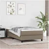 Image de Matelas à ressorts ensachés pour enfants taupe 80x160 cm tissu
