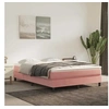 Image de Matelas de lit à ressorts ensachés rose 140x220x20 cm velours
