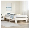 Image de Cadre de lit sans matelas blanc 90x190 cm bois de pin massif, meuble de chambre à coucher, sommier, lit en bois, lit, 855377