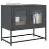 Image de Meuble TV anthracite 68x39x60,5 cm acier laminé à froid