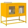 Image de Meuble TV jaune moutarde 68x39x60,5 cm acier laminé à froid, banc tv, meuble hifi, centre de divertissement, buffet 853335