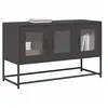 Image de Meuble TV noir 100,5x39x60,5 cm acier laminé à froid, banc tv, meuble hifi, centre de divertissement, buffet tv, 853338