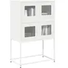Image de Buffet haut blanc 68x39x107 cm acier 853349