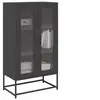 Image de Buffet haut noir 68x39x123 cm acier 853356