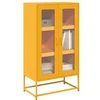 Image de Buffet haut jaune moutarde 68x39x123 cm acier
