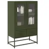 Image de Buffet haut vert olive 68x39 x111,5 cm acier