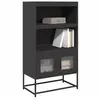 Image de Buffet haut noir 68x39x123 cm acier, armoire, armoire de rangement, buffet haut, armoire latérale, armoire haute, 853368