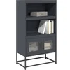Image de Buffet haut anthracite 68x39x123 cm acier