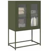 Image de Buffet haut vert olive 68x39x107 cm acier, armoire, armoire de rangement, buffet haut, armoire latérale, armoire 853378