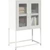 Image de Buffet haut blanc 68x39x107 cm acier