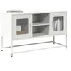 Image de Meuble TV blanc 100,5x39x60,5 cm acier