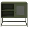 Image de Meuble TV vert olive 68x39x60,5 cm acier, support TV, buffet TV, meuble multimédia, banc TV, meuble hifi, centre de 853390