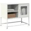 Image de Meuble TV blanc 68x39x60,5 cm acier