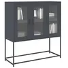 Image de Buffet anthracite 100,5x39x107 cm acier laminé à froid, meuble de rangement, meuble de rangement de cuisine, meuble 853406