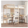 Image de Cadre de lit superposé sans matelas 75x190cm bois de pin massif, cadre de lit mezzanine, cadre de lit de cabine, 3308550
