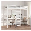 Image de Cadre de lit superposé sans matelas blanc 75x190 cm pin massif, cadre de lit mezzanine, cadre de lit de cabine, cadre 3308551