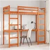 Image de Hoogslaper zonder matras massief grenenhout wasbruin 80x200 cm3308570