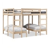 Image de Lit superposé triple 140x200/70x140 cm bois de pin massif, cadre de lit superposé trio, meubles de chambre, cadre de 3308577