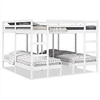 Image de Stapelbed 3-voudig grenenhout wit 200x200/80x200 cm3308584