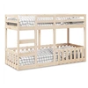 Image de Lit superposé 90x190 cm Bois de pin massif, cadre de lit superposé bas, meubles de chambre à coucher, cadre de lit 3308592