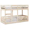 Image de Lit superposé 75x190 cm Bois de pin massif, cadre de lit superposé bas, meubles de chambre à coucher, cadre de lit 3308595