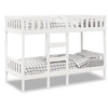 Image de Lit superposé Blanc 90x190 cm Bois de pin massif, cadre de lit superposé bas, meubles de chambre à coucher, cadre de 3308605