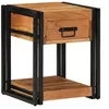 Image de Pack de 2 tables de nuit 40x40x50 cm en bois d acacia massif