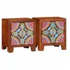 Image de Table de chevet 2 pcs 40x30x45 cm bois d'acacia massif, armoire de chevet, armoire de lit, table d'appoint pour 4016495