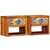 Image de Cabinet de chevet avec tiroir 2 pièces Marron 40 x 35 x 35 cm
