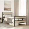 Image de Bedframe zonder matras metaal sonoma eikenkleurig 100x190 cm4017114
