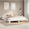 Image de Bedframe zonder matras massief grenenhout wit 200x200 cm3308727