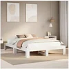 Image de Cadre de lit sans matelas blanc 140x200 cm bois de pin massif 3308739