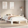 Image de Cadre de lit sans matelas blanc 120x200 cm bois de pin massif 3308742