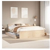 Image de Cadre de lit sans matelas avec tête de lit 200x200 cm bois pin, meuble de chambre à coucher, lit double, sommier, 3308753