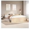 Image de Cadre de lit sans matelas avec tête de lit 180x200 cm bois pin