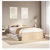 Image de Cadre de lit sans matelas avec tête de lit 140x190cm pin massif, meuble de chambre à coucher, lit double, sommier, 3308777